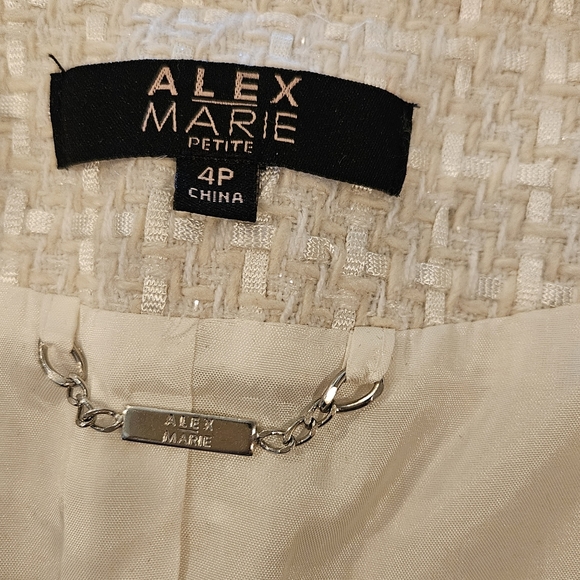 Alex Marie Cream Blazer 4P - Picture 4 of 4